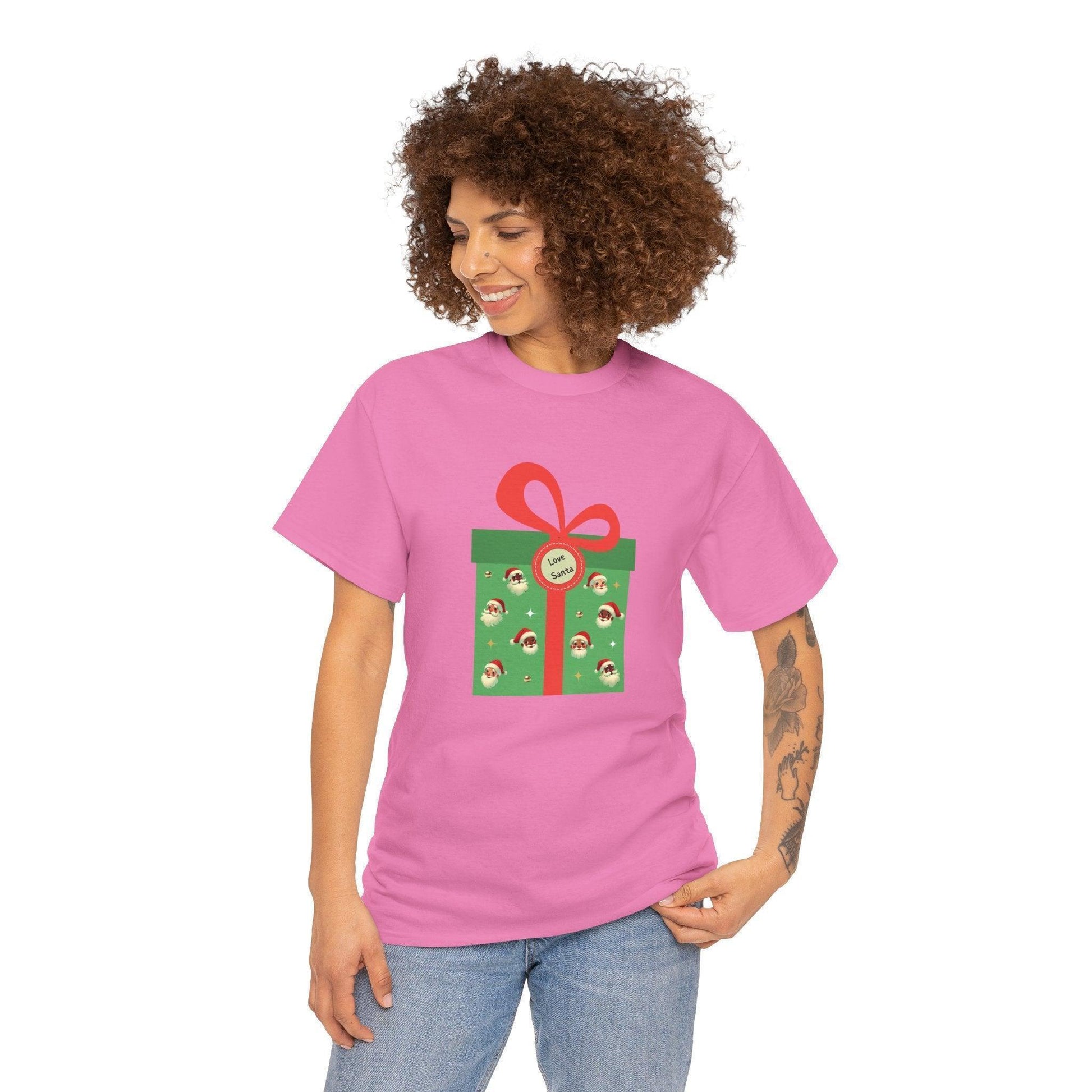 Love Santa Present 🎅 Unisex Heavy Cotton™ Tee! - Whippie's