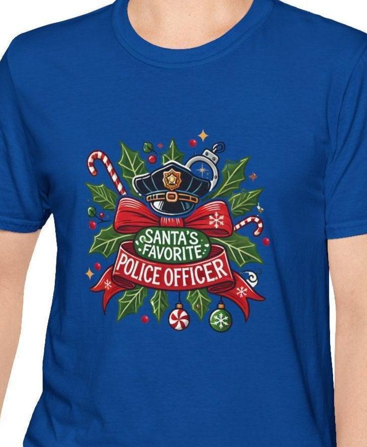 Santa's Favorite School Police Officer Unisex Tee 👮🎅 - Whippie's