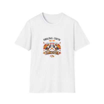 Thanksgiving Sibling Crew - Wine Unisex T-Shirt - Whippie's