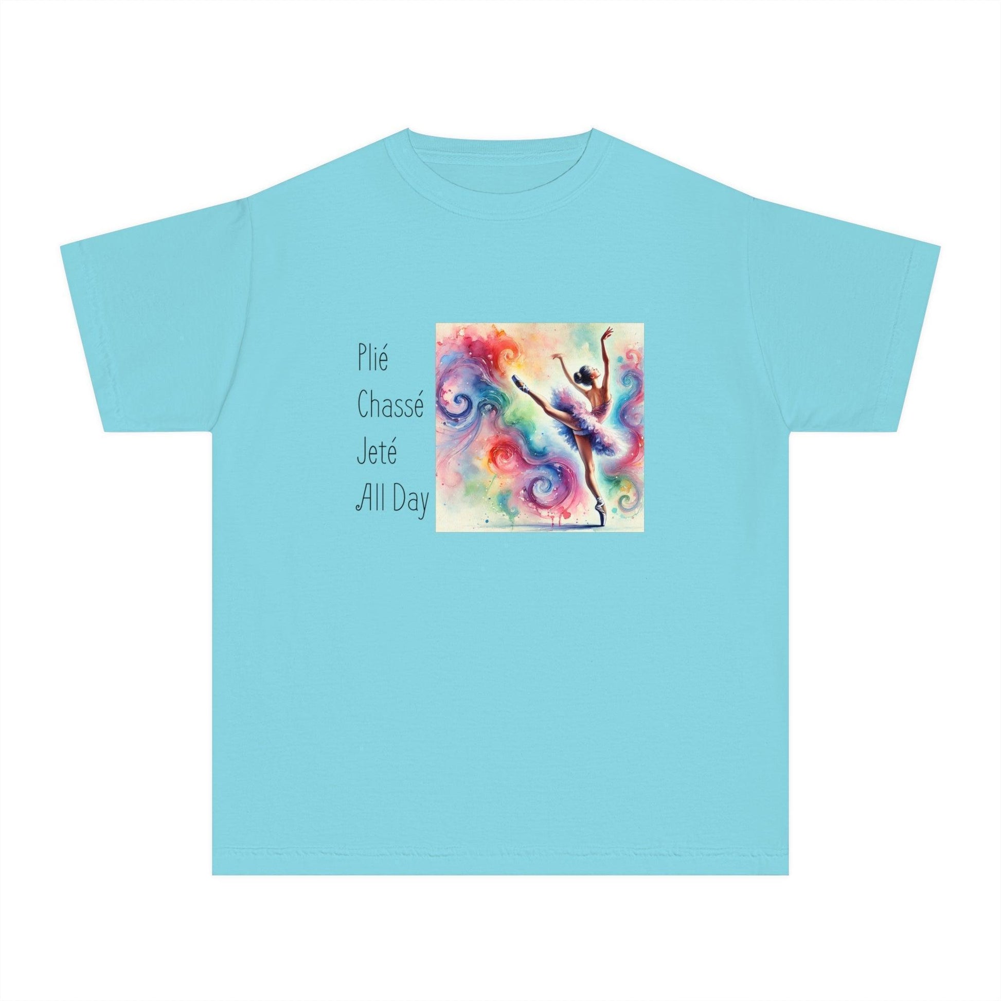 🩰 Plié Chassé Jeté All Day 💃 Youth Midweight Tee ✨ - Whippie's