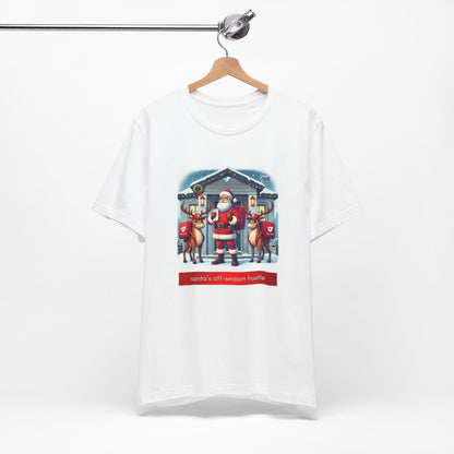🎅 Santa's Off-Season Hustle 🍕 Unisex Tee ✨ Who knew Santa delivered more than presents? - Whippie's