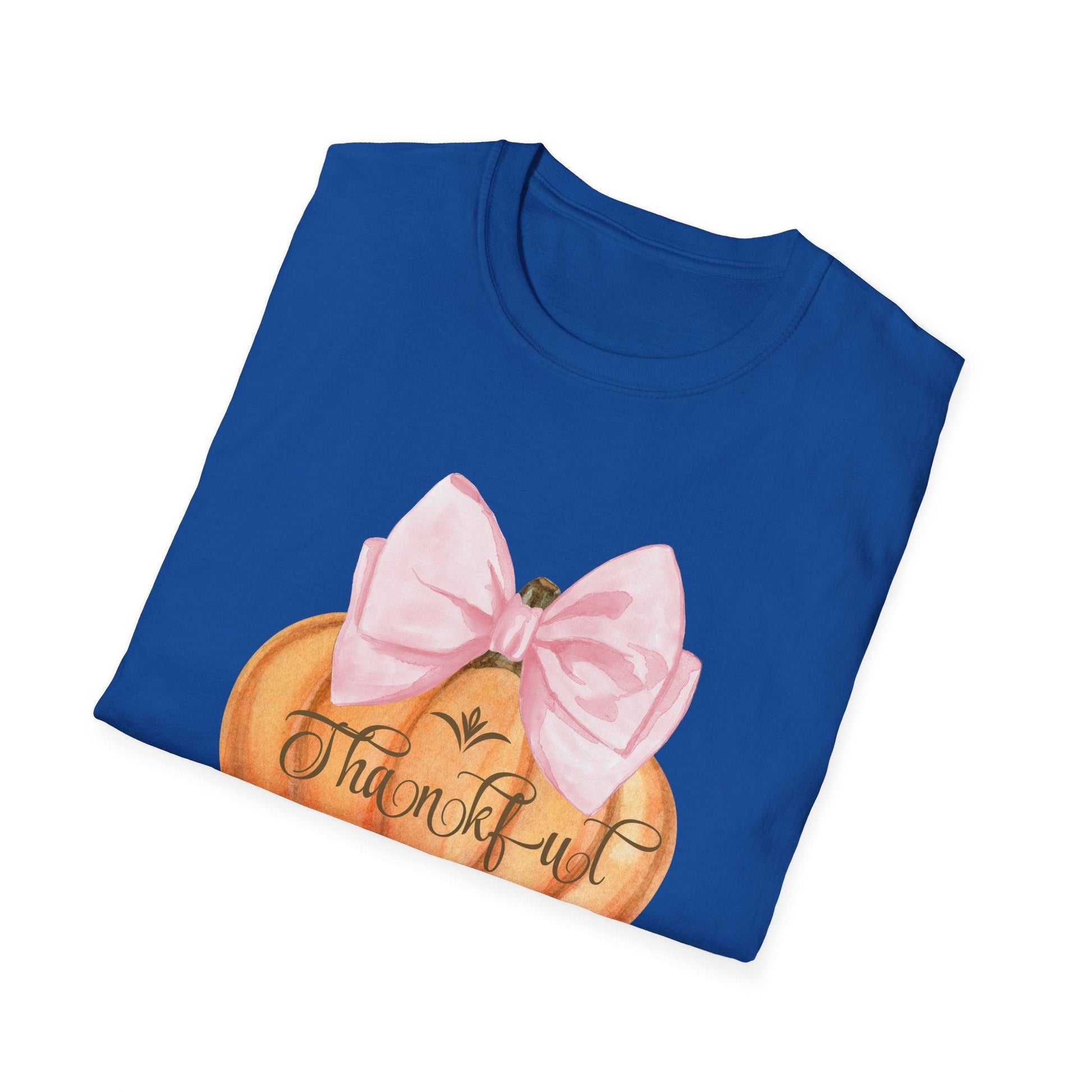 Thankful Pumpkin - A Heart Full of Gratitude! 🧡🎀 Unisex Tee - Whippie's