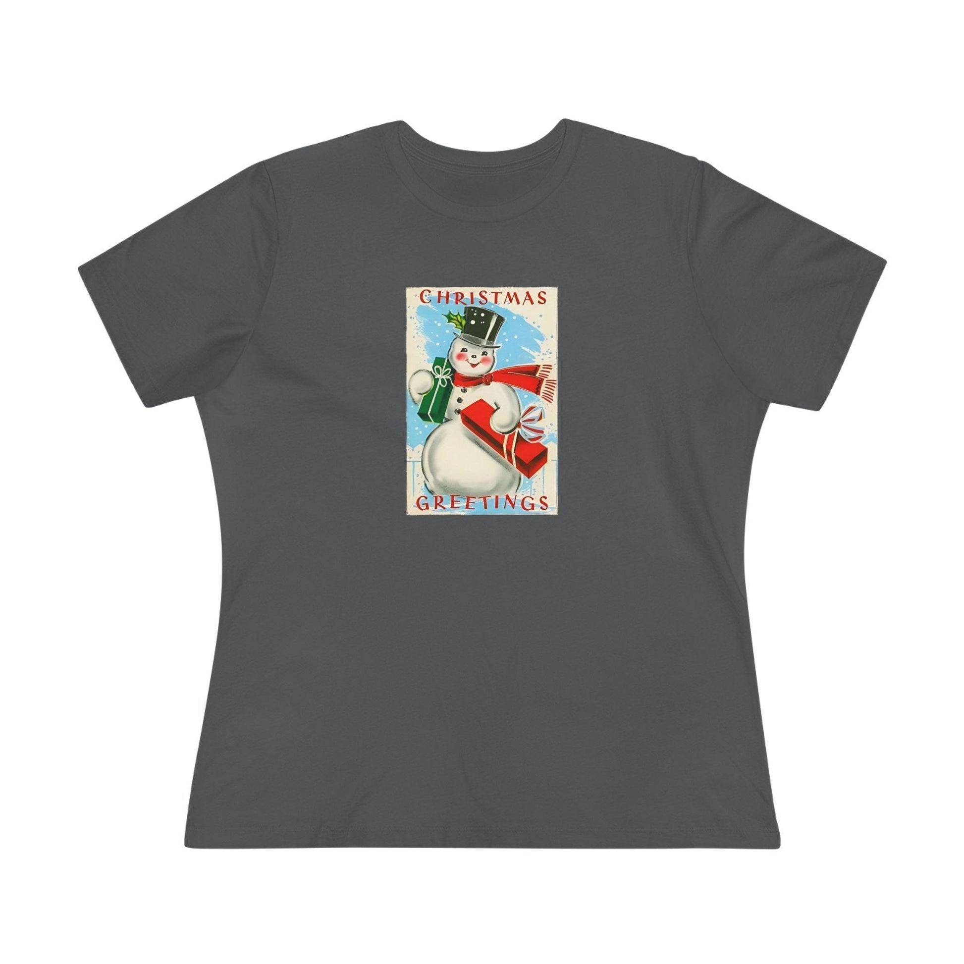Christmas Greetings - Snowman - Women's Tee - Whippie's