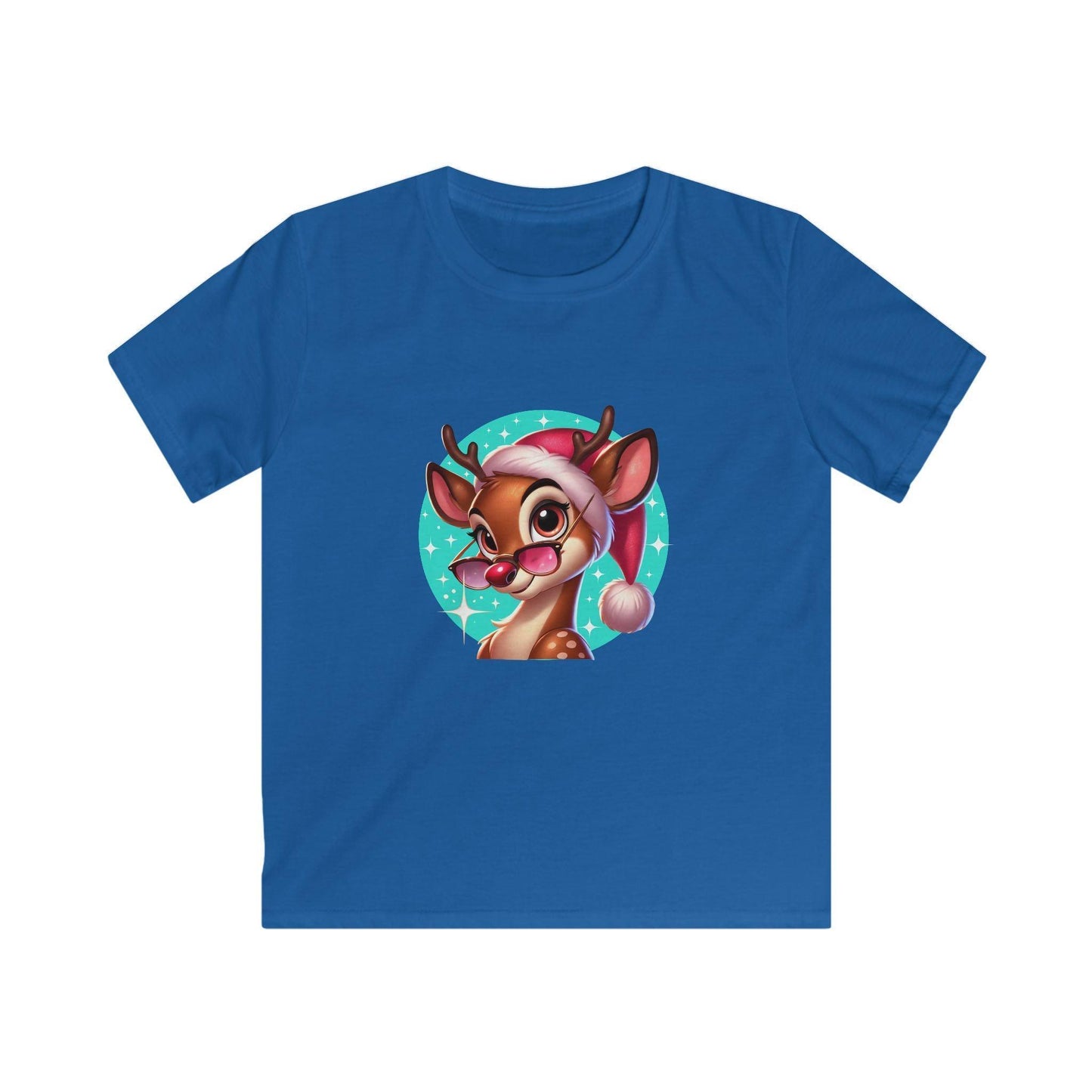 😎 Reindeer Cool 😎 Kids Softstyle Tee ✨ Stay cool this Christmas! - Whippie's