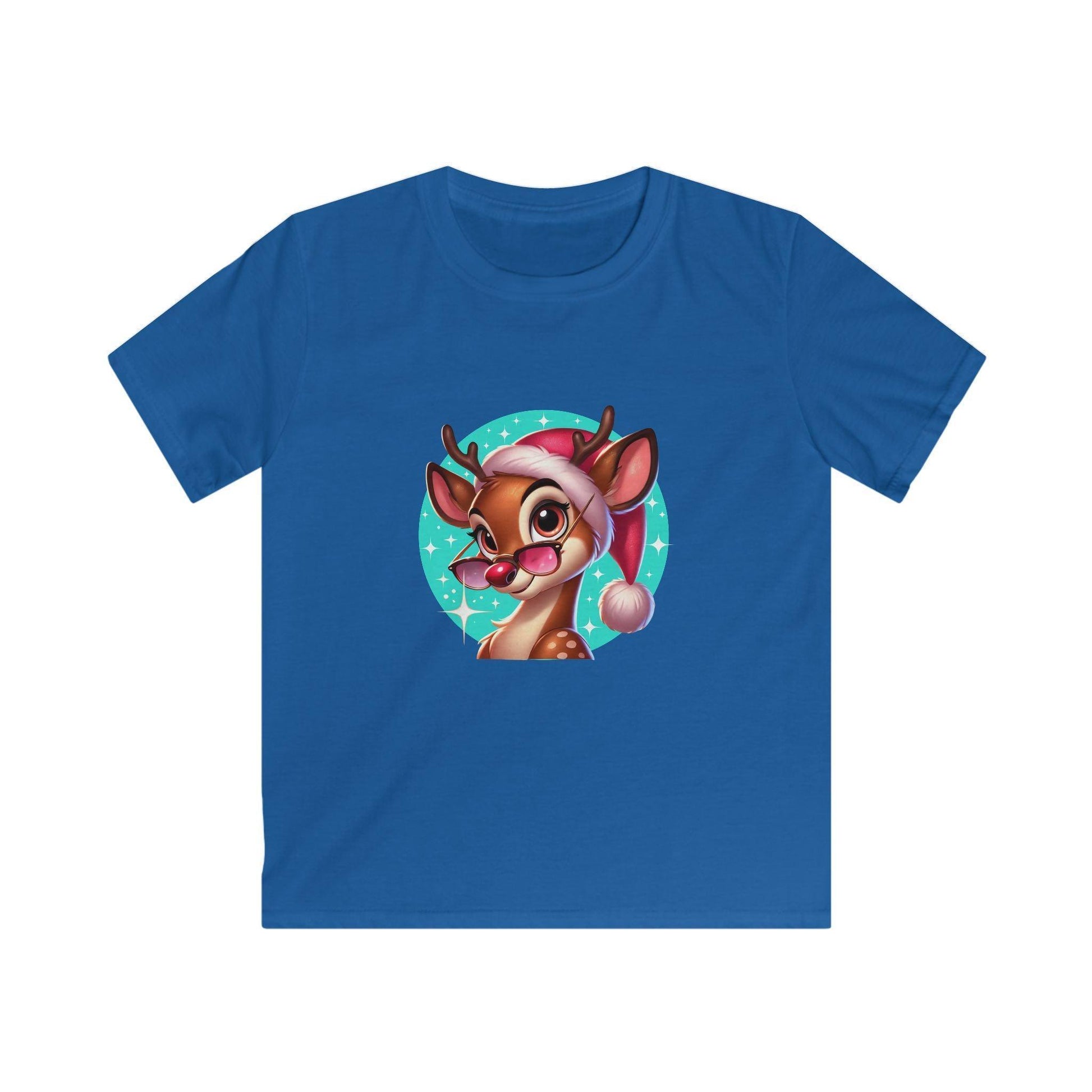 😎 Reindeer Cool 😎 Kids Softstyle Tee ✨ Stay cool this Christmas! - Whippie's