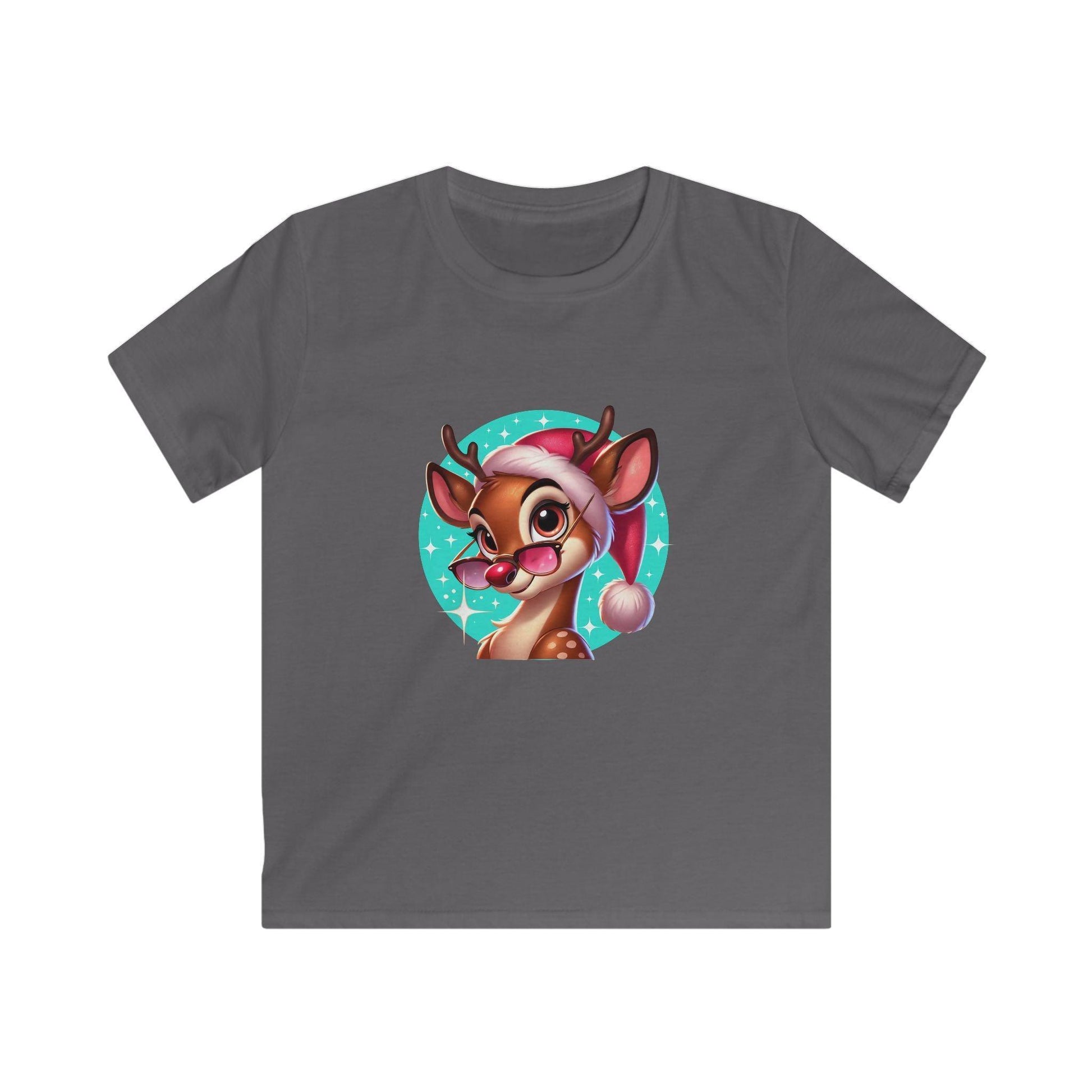 😎 Reindeer Cool 😎 Kids Softstyle Tee ✨ Stay cool this Christmas! - Whippie's