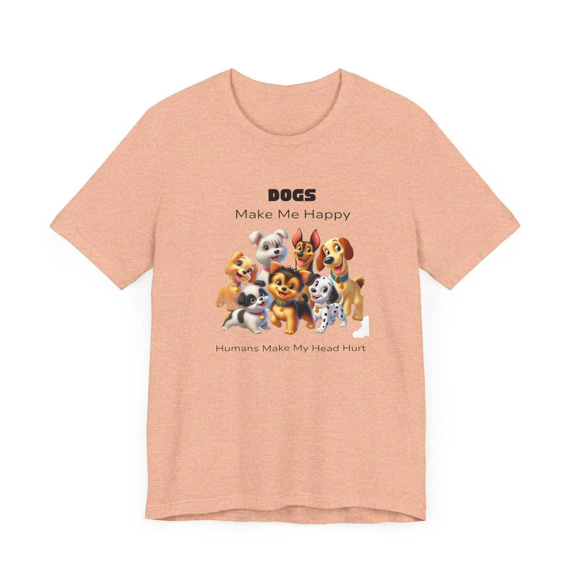 🐶 Dogs Make Me Happy 😊 Unisex Jersey Tee ✨ Pawsitive vibes only! 🐾 - Whippie's