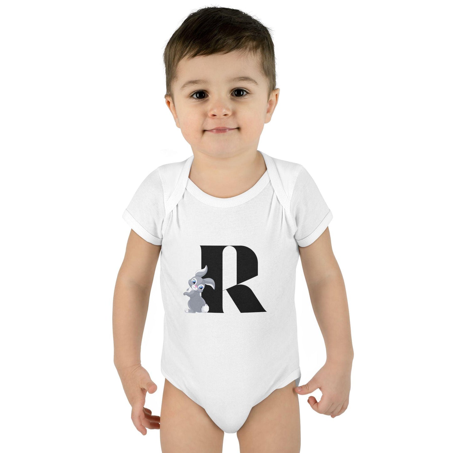 Alphabet Adventures: Letter R - Rad Rabbit Baby Onesie R is for Rad Rabbit! - Whippie's