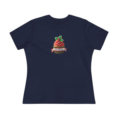 Will Workout for Cupcakes - Christmas Edition - Fuel Your Fitness! 🧁💪🎄 - Women's Softstyle Tee - Whippie's