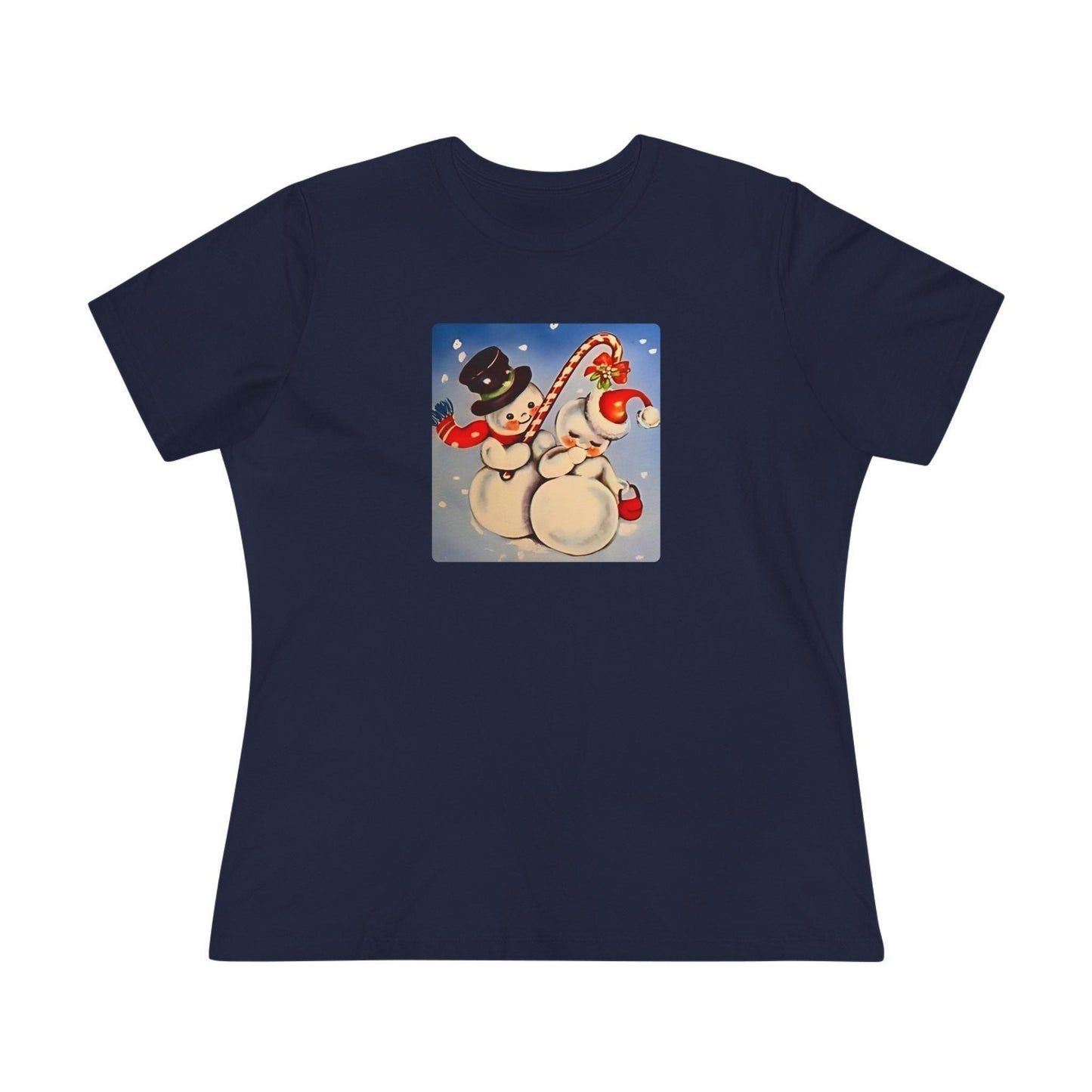 Snow Couple Mistletoe - Women's Softstyle Tee - Whippie's