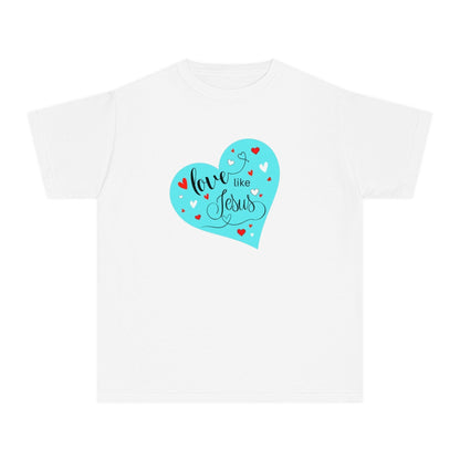 💙 Love Like Jesus ❤️ Youth Midweight Tee ✨ Spread love and kindness. - Whippie's