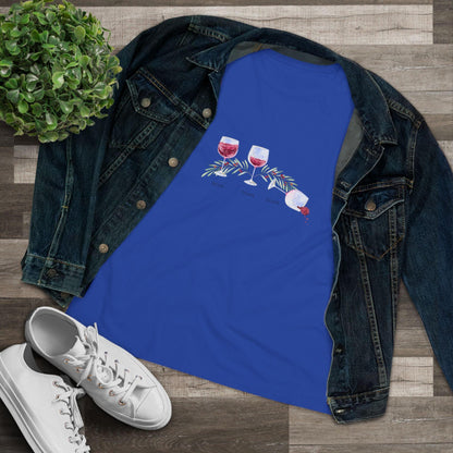 Drink, Drank, Drunk - Christmas Edition - 'Tis the Season to be Tipsy! 🍷🎄 - Women's Softstyle Tee - Whippie's