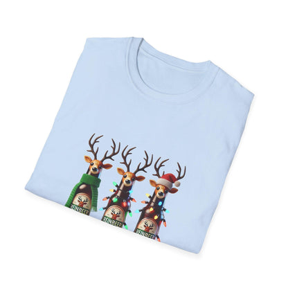 Reinbeer: 'Tis the Season to be Drinking! 🍻🦌🎄 - Unisex Softstyle T-shirt - Whippie's