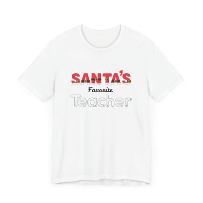 🎅 Santa's Favorite Teacher 🍎 Unisex Jersey Tee ✨ - Whippie's