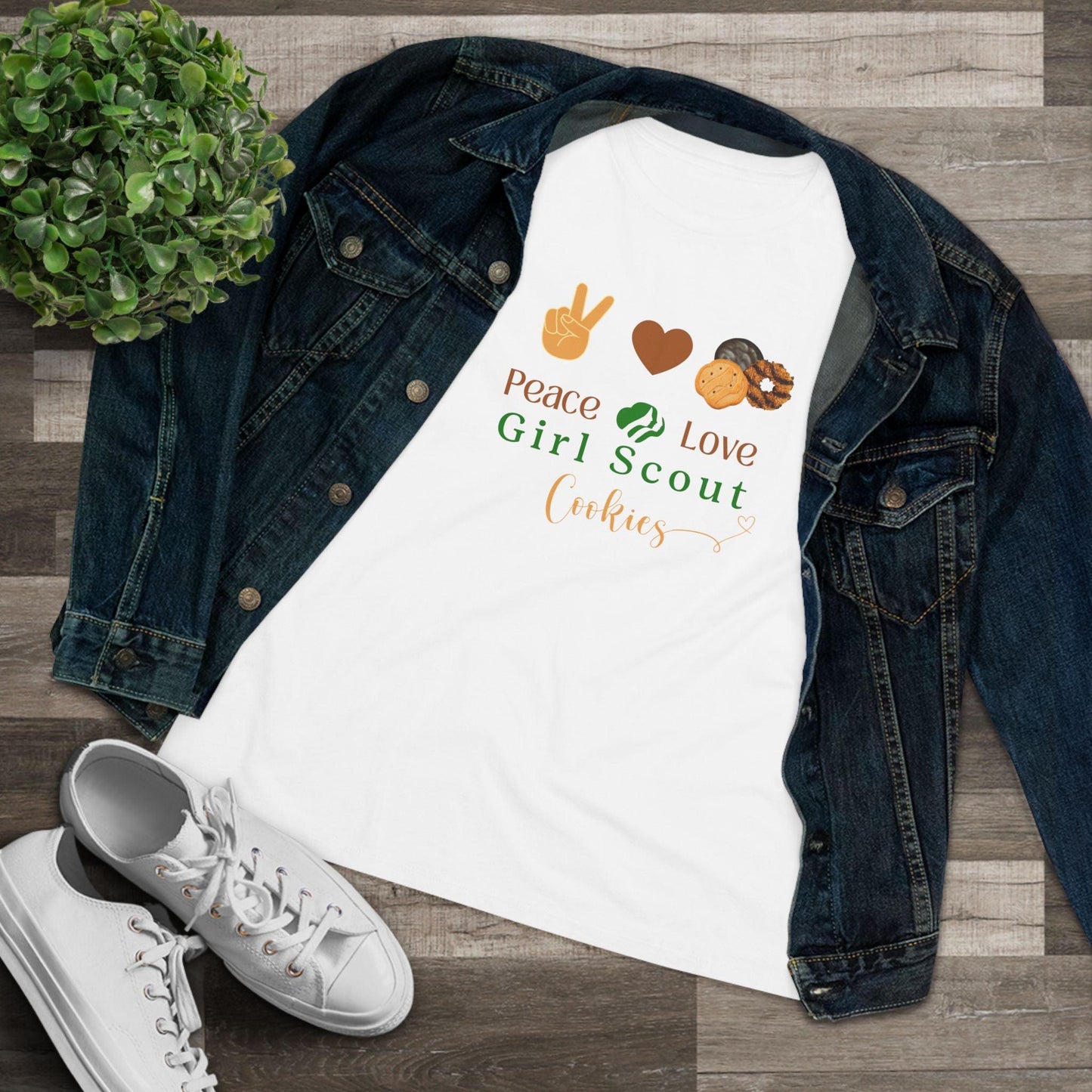 Peace, Love & Cookies Women's Tee - Spread the Love (and Cookies)! ✌️💖🍪 - Whippie's