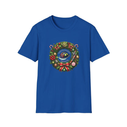 Santa's Favorite Firefighter - Wreath - Unisex Tee 🔥🎅 - Whippie's