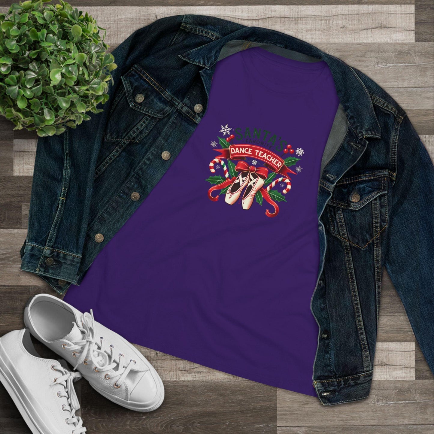 Santa's Favorite Dance Teacher Women's Softstyle Tee