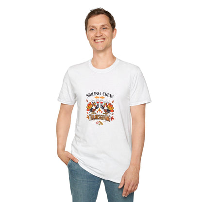 Thanksgiving Sibling Crew - Wine Unisex T-Shirt - Whippie's