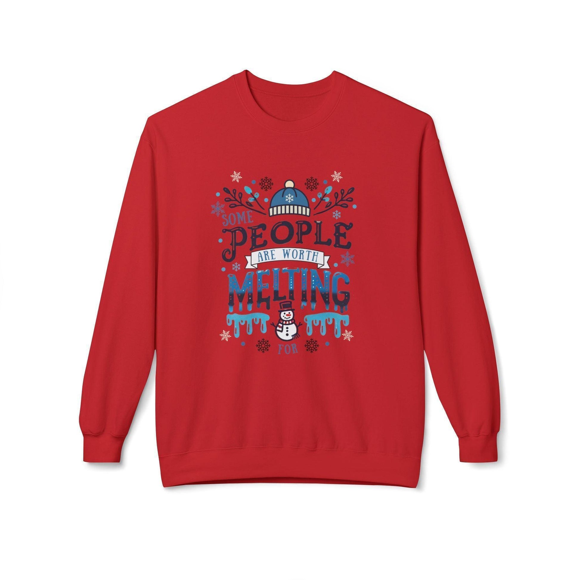 ☃️ Some People are Worth Melting For ❤️ Unisex Fleece Sweatshirt ✨ - Whippie's
