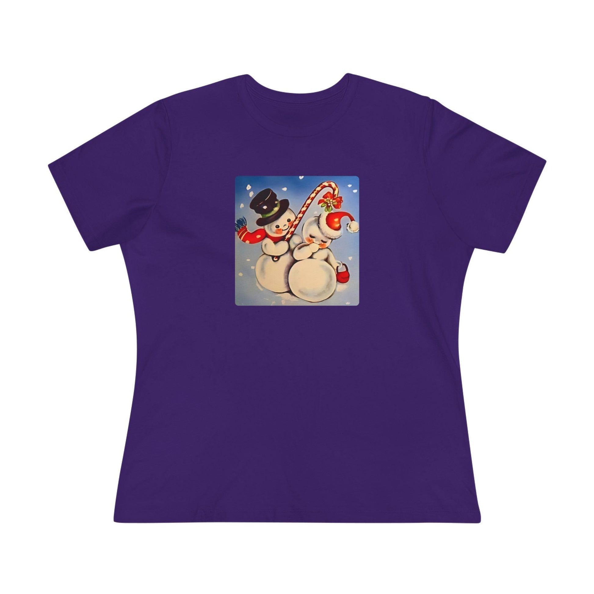 Snow Couple Mistletoe - Women's Softstyle Tee - Whippie's
