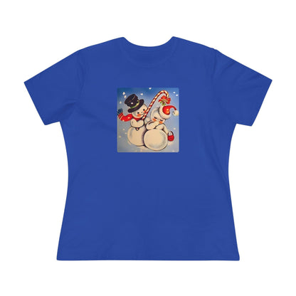 Snow Couple Mistletoe - Women's Softstyle Tee - Whippie's