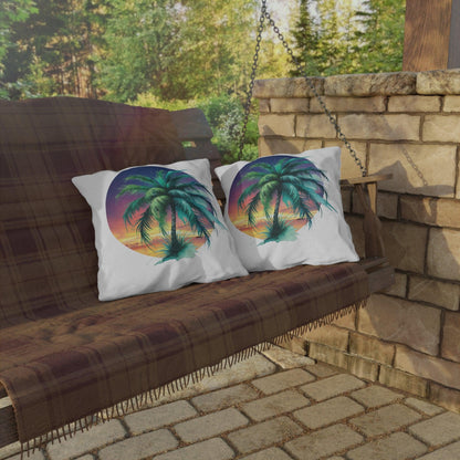 🌅 Tropical Sunset Paradise 🌴 Outdoor Pillow ✨ Bring the tropical vibes home! - Whippie's