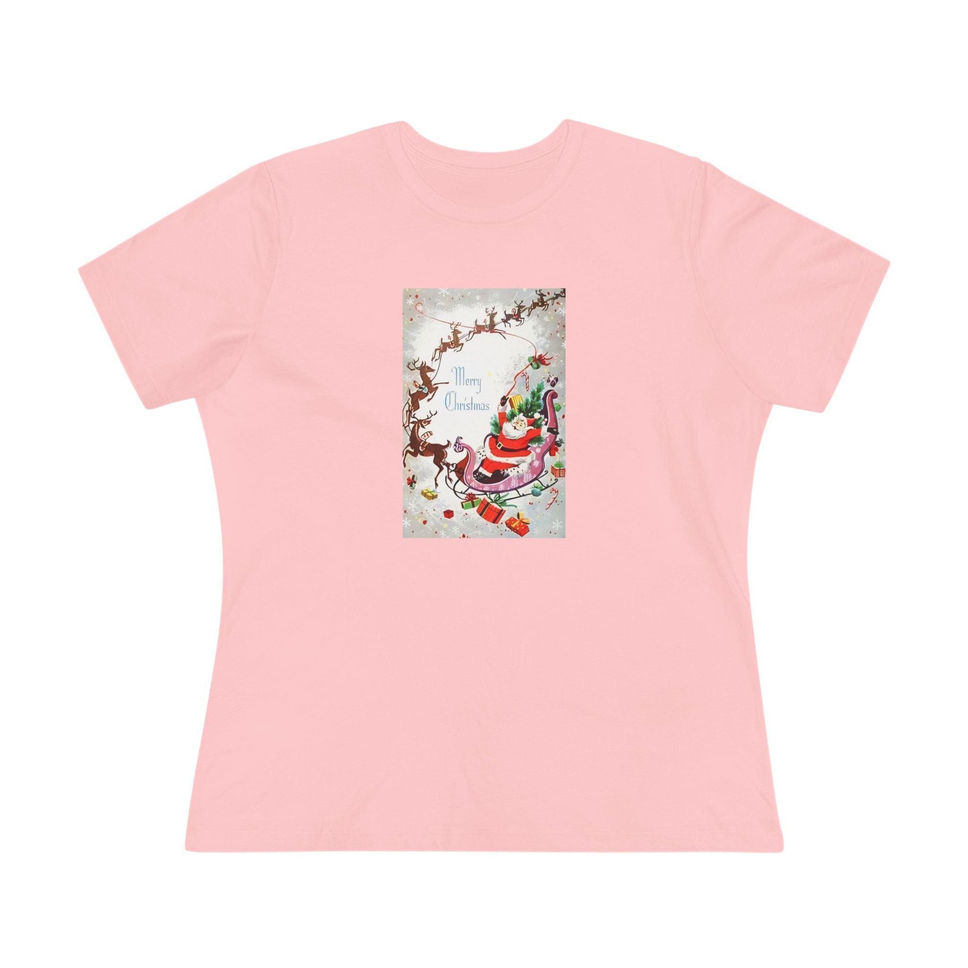 Merry Christmas - Santa and His Sleigh - Women's Tee - Whippie's