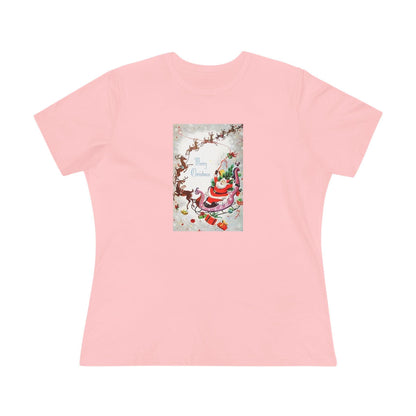 Merry Christmas - Santa and His Sleigh - Women's Tee - Whippie's