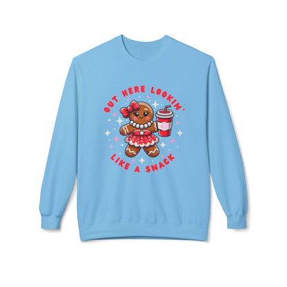 Out Here Lookin' Like a Snack 🍪☕️ Unisex Fleece Sweatshirt 🎄 - Whippie's