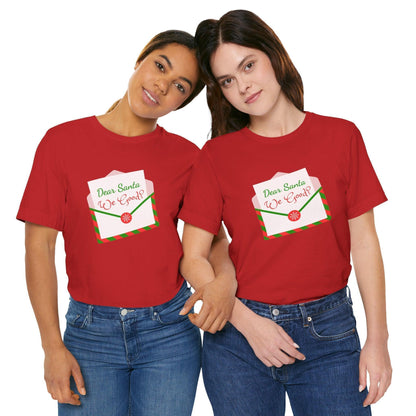 🎅 Dear Santa, We Good? 💌 Unisex Jersey Tee ✨ Been naughty or nice? Santa knows! - Whippie's