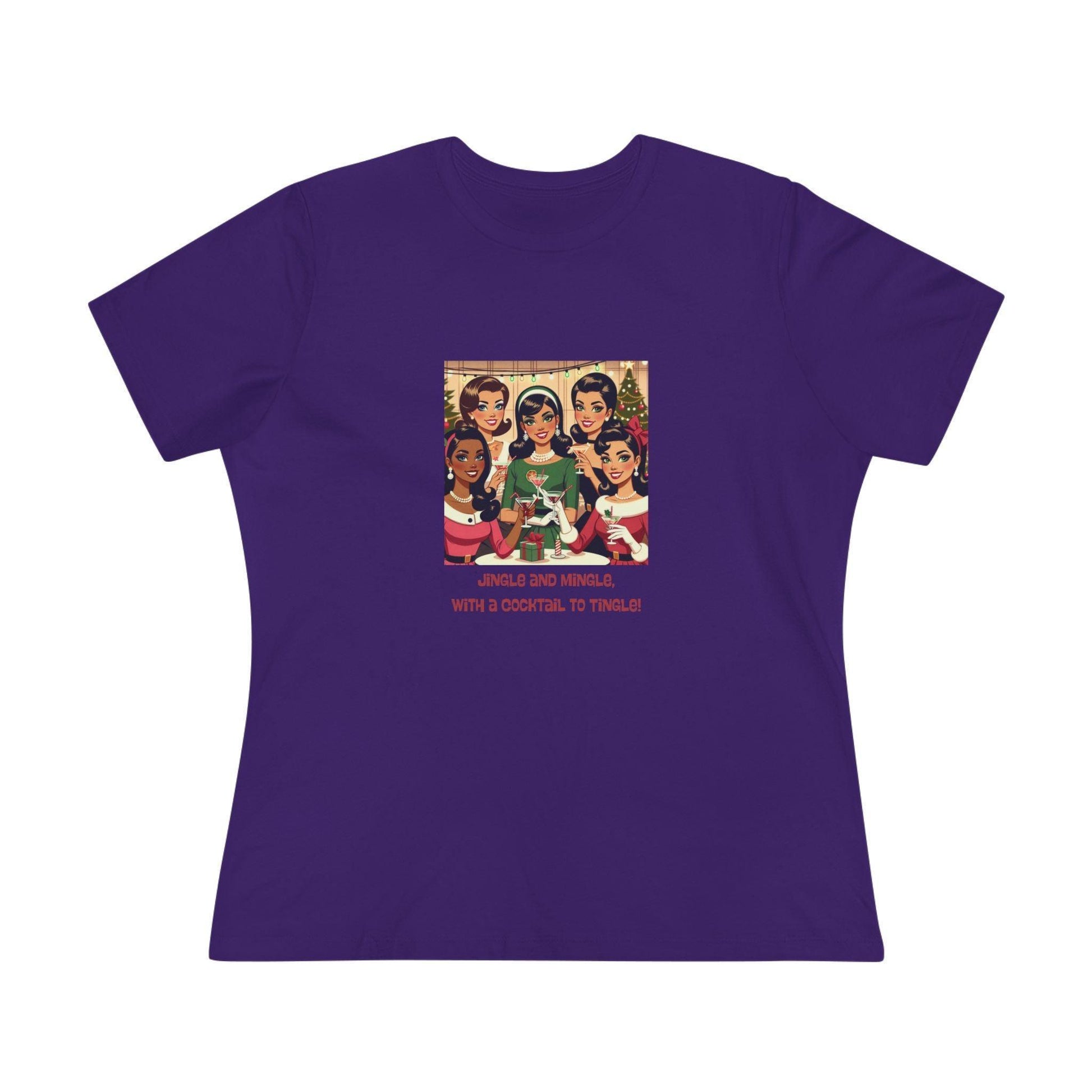Holiday Friends Sipping Cocktails - Women's Softstyle Tee - Whippie's