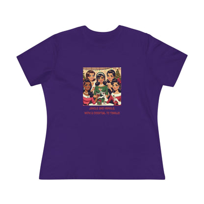 Holiday Friends Sipping Cocktails - Women's Softstyle Tee - Whippie's