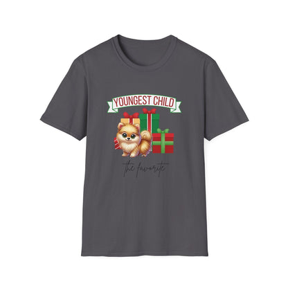 Youngest Child, The Favorite 🎁🐶 Pomeranian - Unisex Tee! 🎁👑 - Whippie's