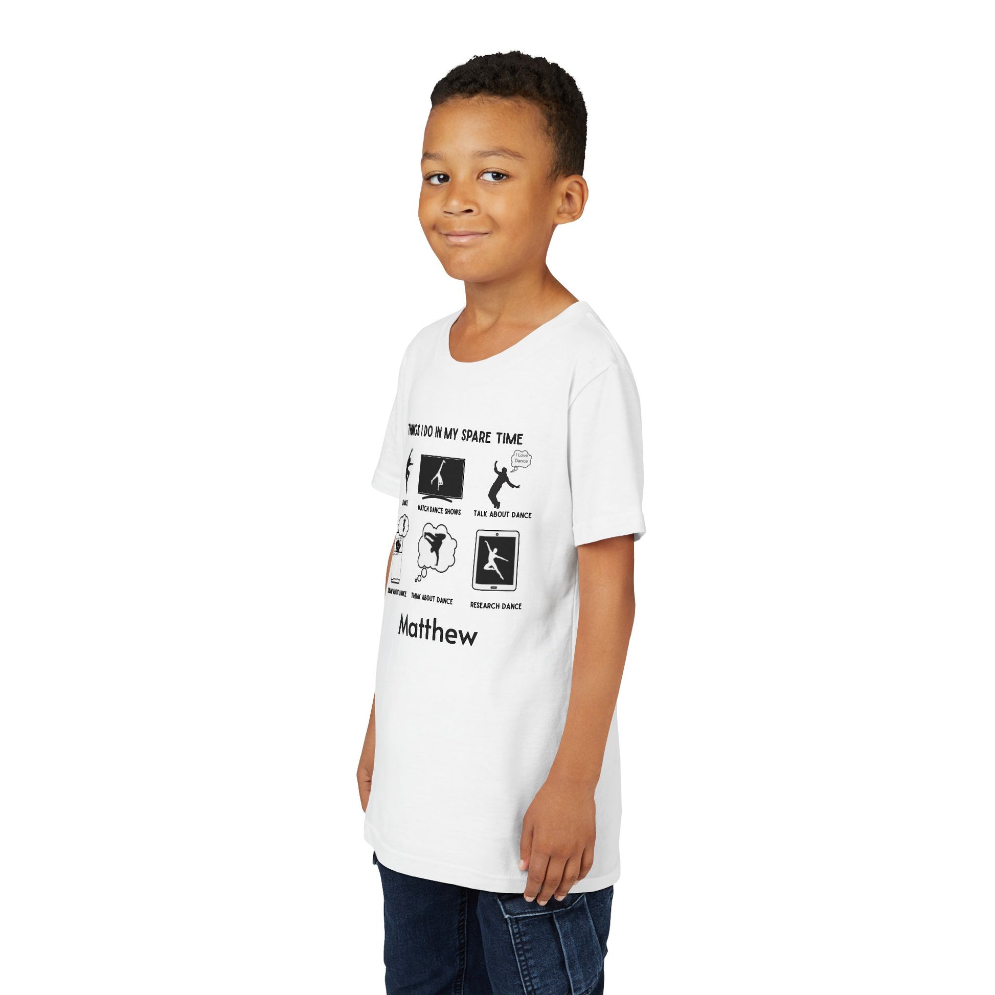 My Spare Time = Dance Time Boys' Youth Tee - Personalizable - Whippie's