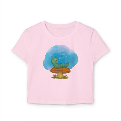 ✨ Who Are You? Cute Sparkly Caterpillar Baby Tee ✨ - Whippie's