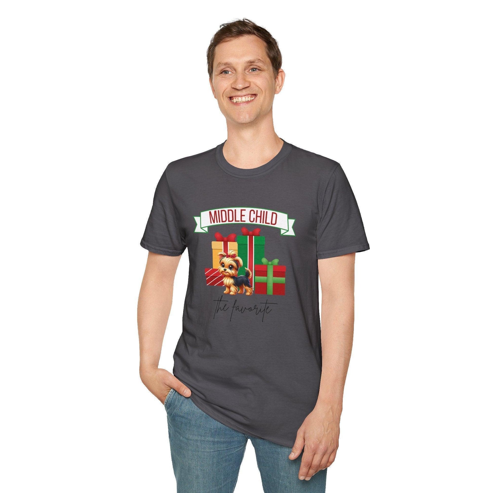 Middle Child, The Favorite 🎁🐶 Yorkie - Unisex Tee! 🎁👑 - Whippie's