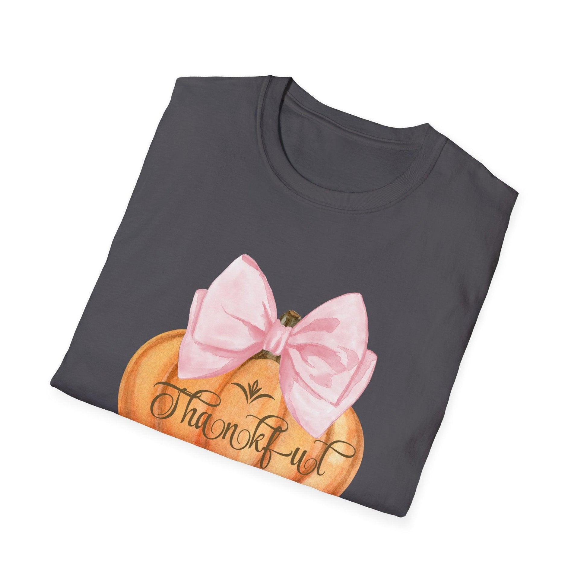 Thankful Pumpkin - A Heart Full of Gratitude! 🧡🎀 Unisex Tee - Whippie's