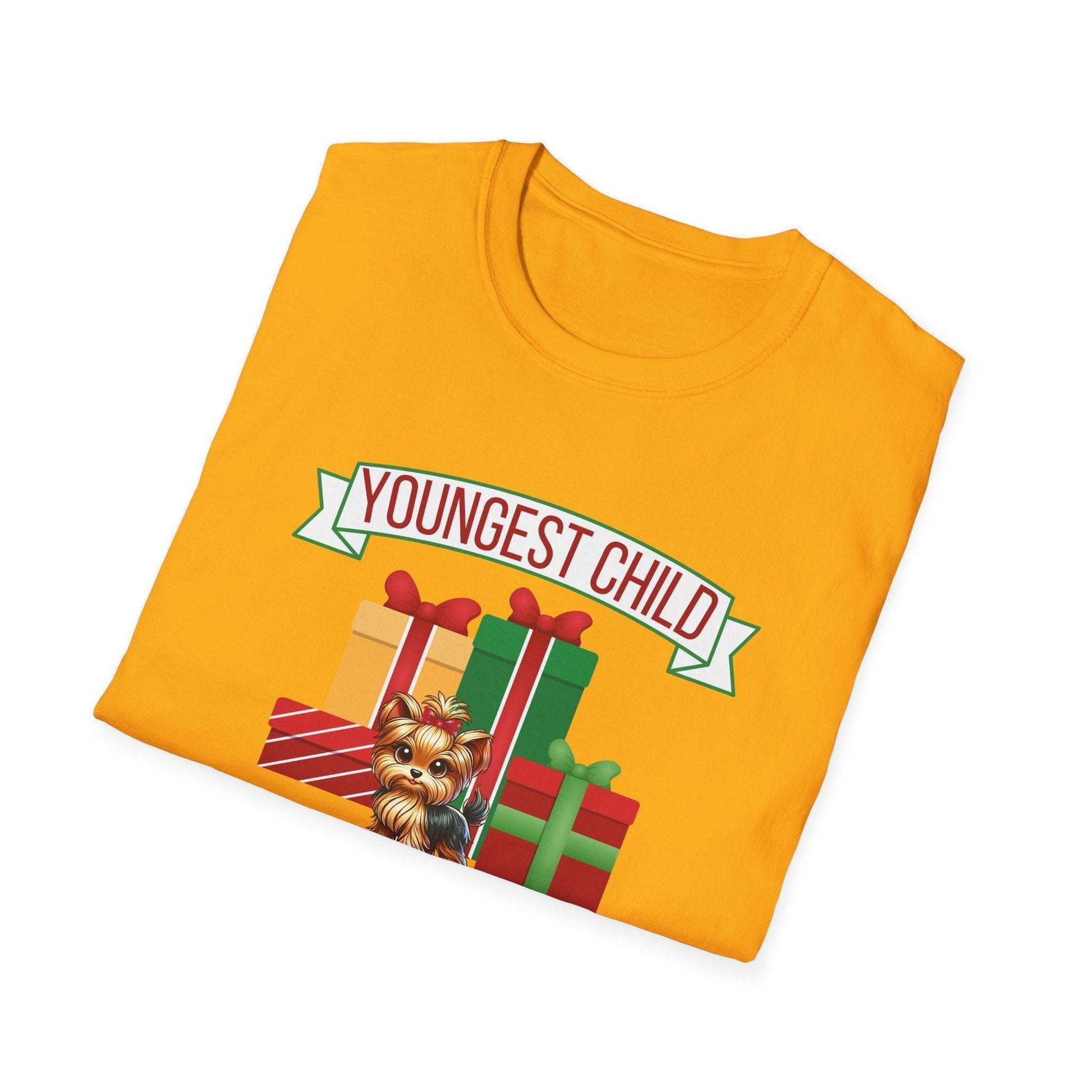 Youngest Child, The Favorite 🎁🐶 Yorkie - Unisex Tee! 🎁👑 - Whippie's