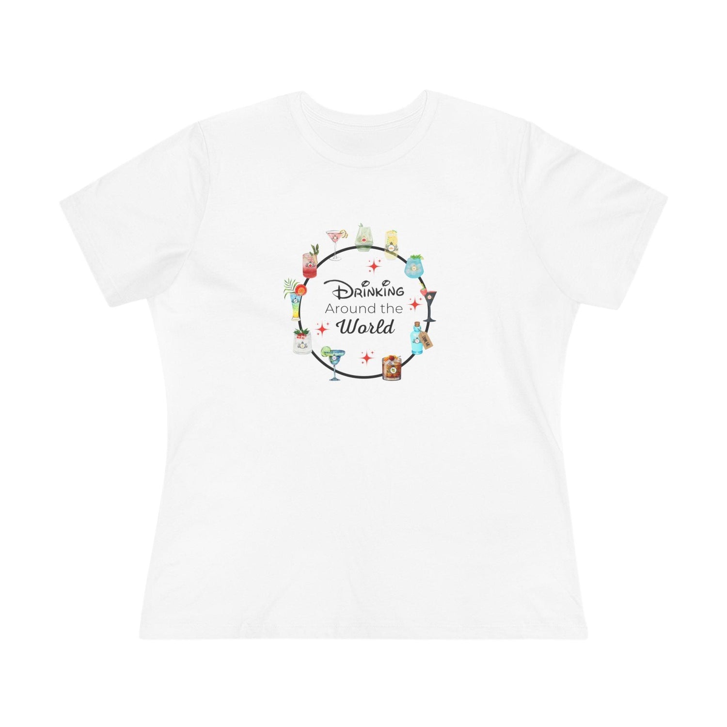 Drinking Around the World - Princess - Women's Softstyle Tee - Whippie's