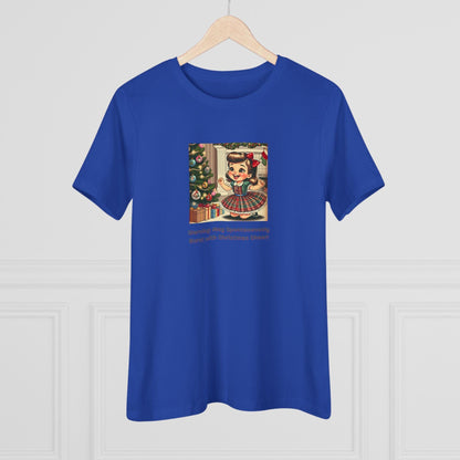 Warning: May Spontaneously Burst with Christmas Cheer! - Women's Softstyle Tee - Whippie's