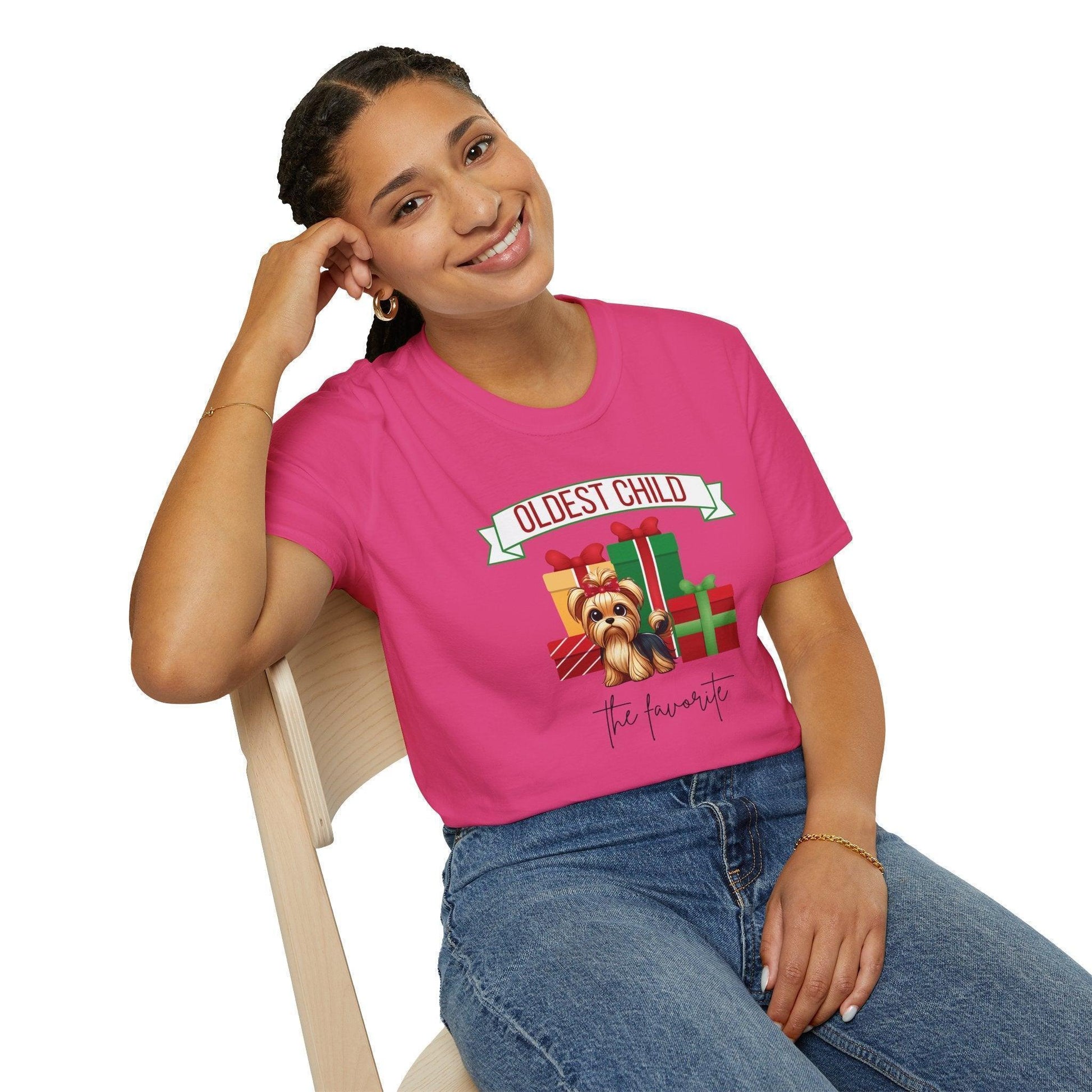 The Oldest Child, The Favorite 🎁🐶 Yorkie - Unisex Tee! 🎁👑 - Whippie's