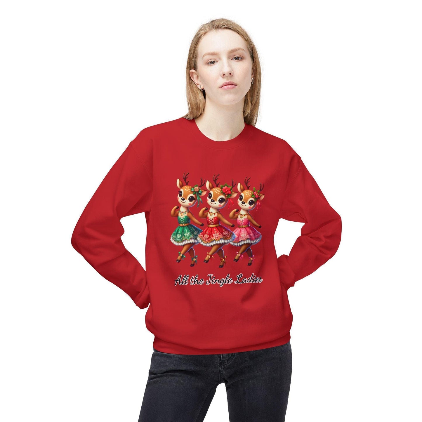 All the Jingle Ladies 🦌 🎅 Unisex Fleece Sweatshirt ✨ - Whippie's