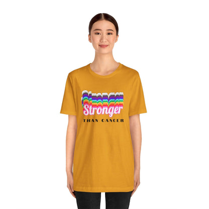 💪 Stronger Than Cancer 🎗️ Unisex Jersey Tee ✨ Show your support, wear your strength. - Whippie's