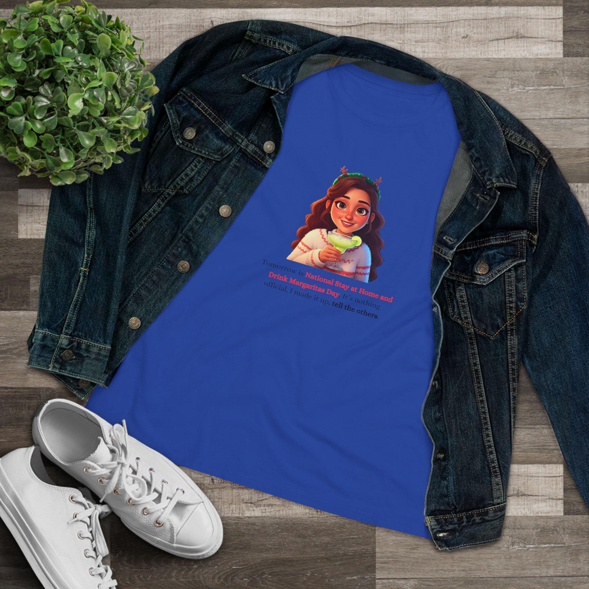 Margarita Day, It's Official (Because I Said So!) - Christmas Cheer 🍹 - Women's Cotton Tee 🍹 - Whippie's