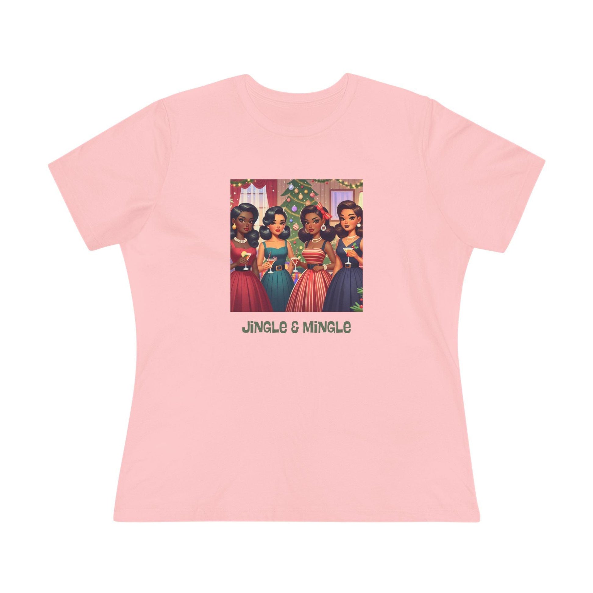 Jingle and Mingle Tee - Holiday Cheer, Please! 🥂🎄 Women's Softstyle Tee - Whippie's