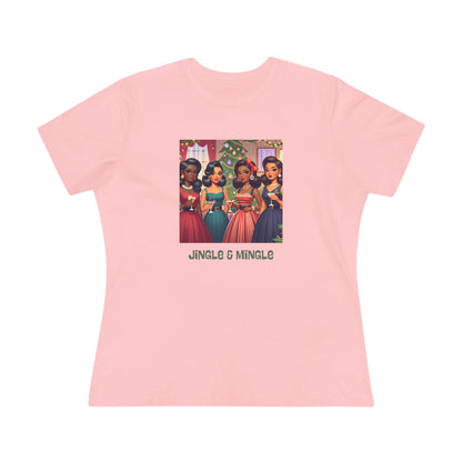 Jingle and Mingle Tee - Holiday Cheer, Please! 🥂🎄 Women's Softstyle Tee - Whippie's
