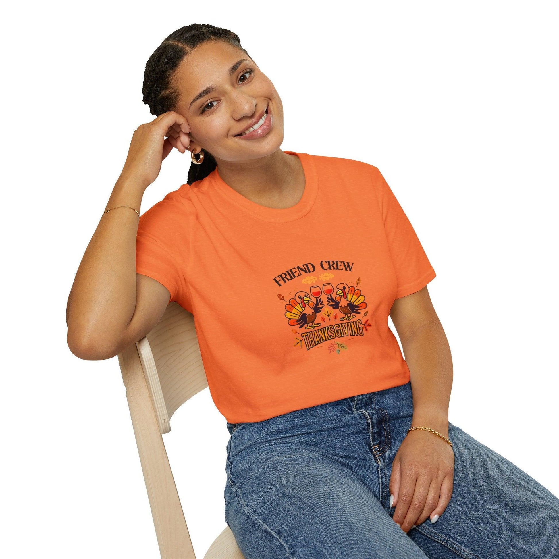 Thanksgiving Friends Crew - Cheers to the Crew! 🦃🥂🍁 Unisex T-Shirt - Whippie's