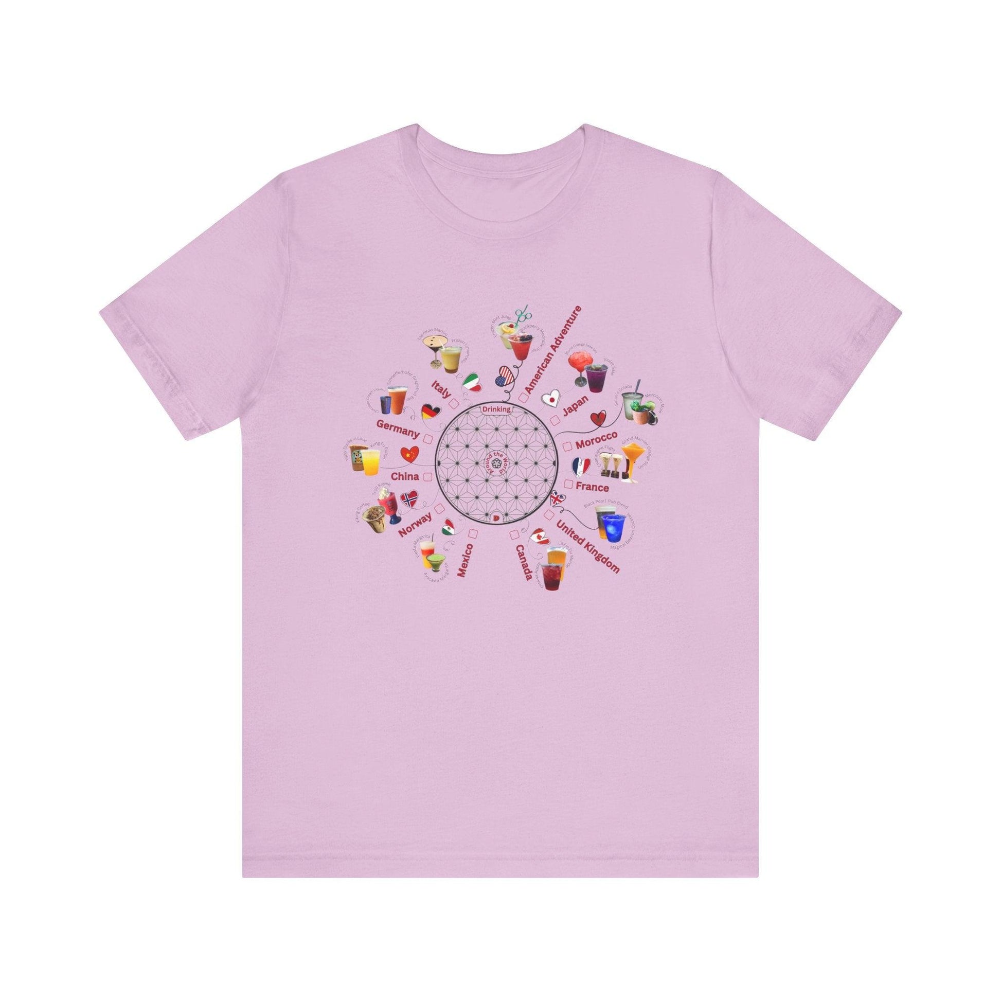 Drinking Around the World Check-Off Unisex Tee - Whippie's