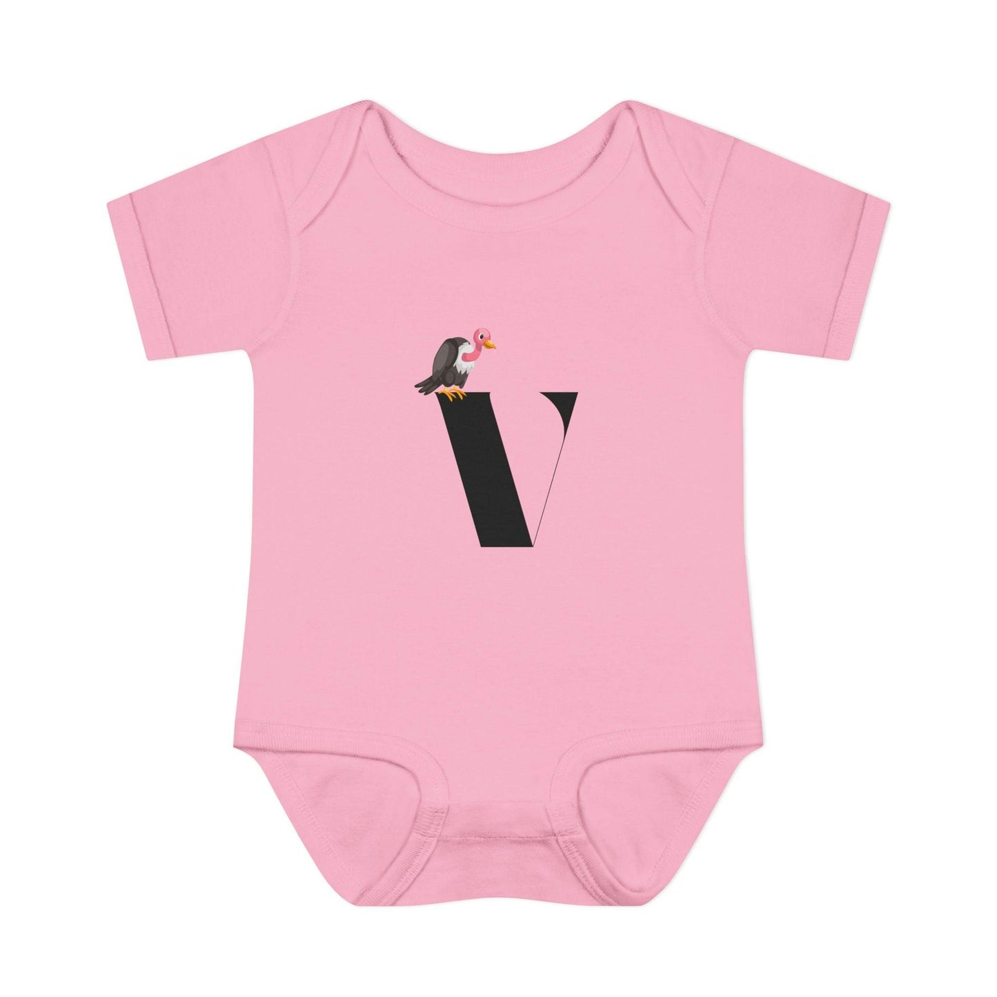 Alphabet Adventures: Letter V - Vivacious Vulture Baby Onesie V is for Vivacious Vulture! - Whippie's