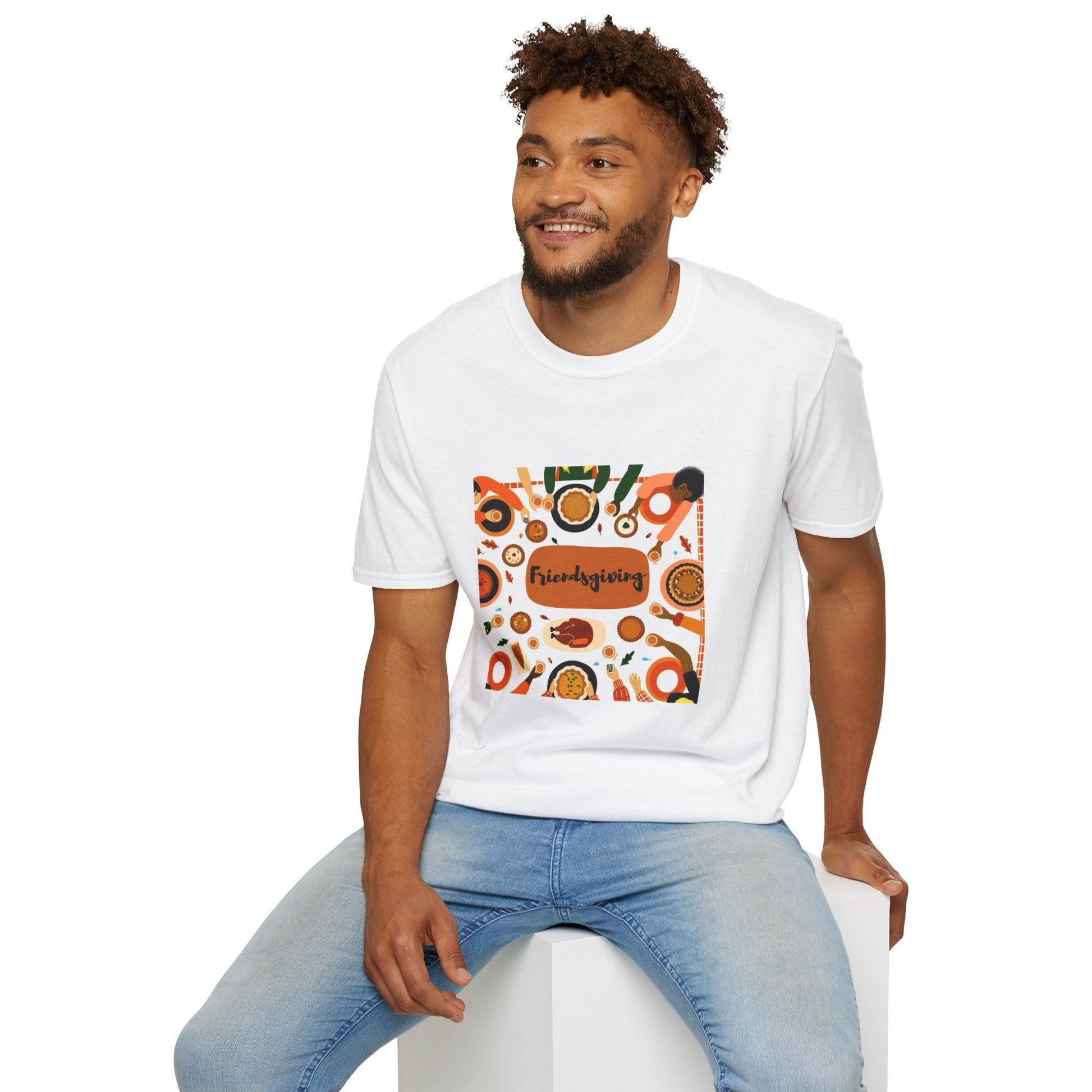 Friendsgiving Feast - Gather 'Round the Table 🍂🦃 - Unisex T-Shirt - Whippie's